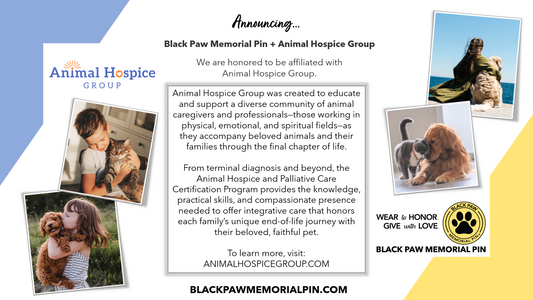 Black Paw Memorial Pin Announces Affiliation with Animal Hospice Group