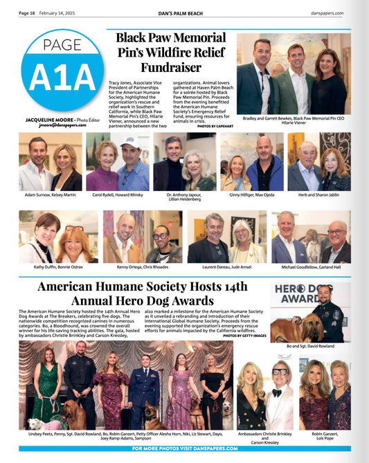 Dan’s Palm Beach: “Black Paw Memorial Pin’s Wildfire Relief Fundraiser”