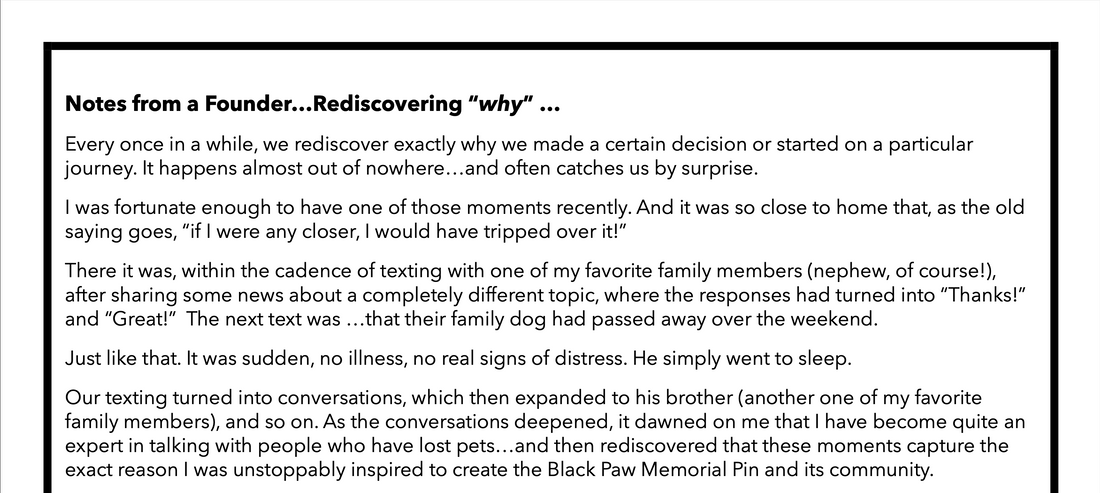 Notes from a Founder…Rediscovering “why” …